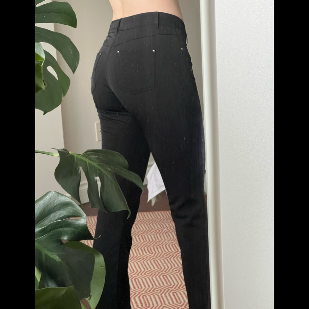 34”Long Wrangler Boot Cut Stretchy ‘Jeans’ Look Pants